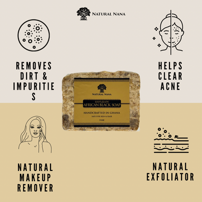 Raw Black Soap - Natural Nana